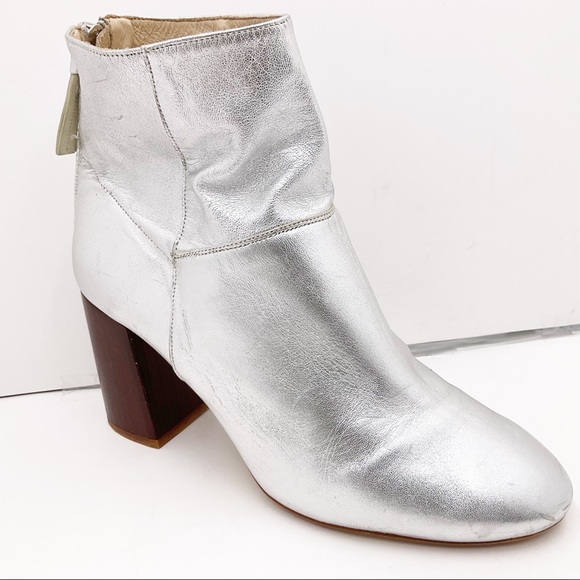 {OFFICE LONDON} Metallic Leather Ankle Boots - Picture 16 of 16